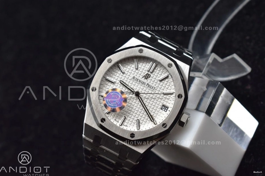 449 Best Royal Bracelet A4302 41mm White SS Edition APSF 15500 SS Super Clone Premium on Oak Dial Textured 1:1 0711